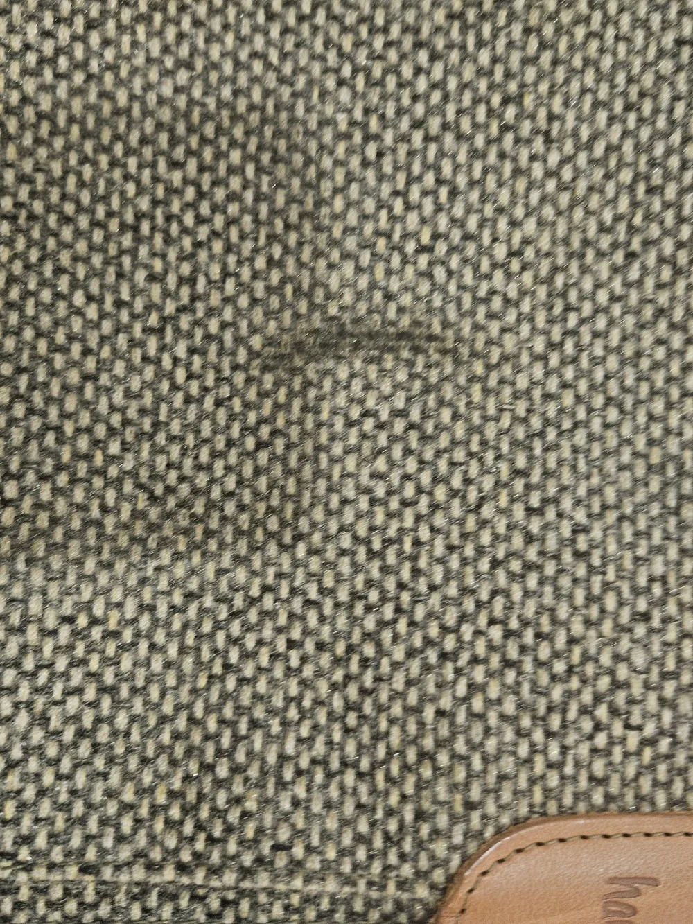 Men's Vintage Hartman Tweed Travel Garment Bag with Tan Leather Trim